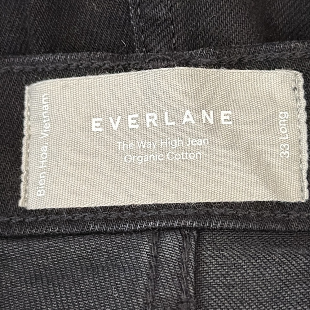 Everlane The Way High Straight Leg Jean in Coal Women's Size 33 Long Like New - Picture 10 of 11